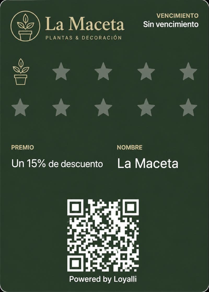 Tarjeta de lealtad de La Maceta